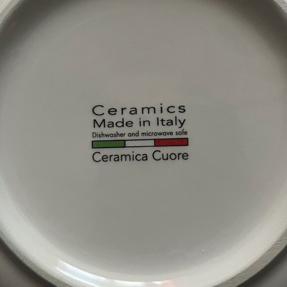 4 – Italian Ceramica Cuore “Formaggi” (“Cheese”) Ceramic Salad/Bread Plates - Picture 5 of 6